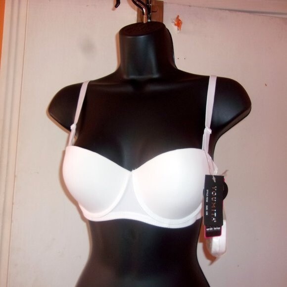 Youmita White Convertible Demi 38B Push Up Bra w/ Multiway Straps NWT - Picture 11 of 12